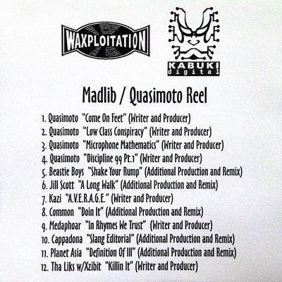 Madlib Quasimoto Reel 2002