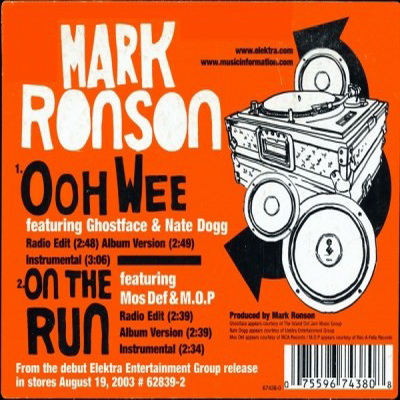 Mark Ronson Ooh Wee On The Run VLS 2003