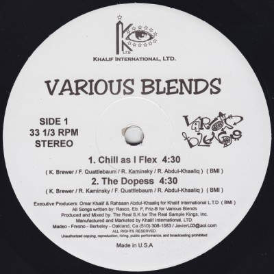 Various Blends – Chill As I Flex The Dopess VLS 1996