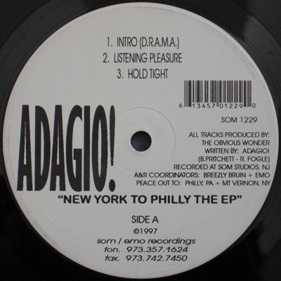 Adagio 1997 New York To Philly The EP