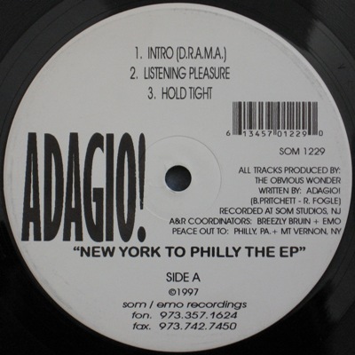 Adagio! - New York To Philly The EP (1997) [Vinyl] [FLAC]