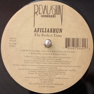 Afiliashun - The perfect time EP (1997) [Vinyl] [FLAC]
