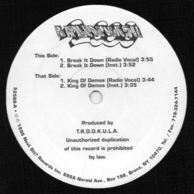 Brainwash 2000 Break It Down King Of Demos VLS 1996