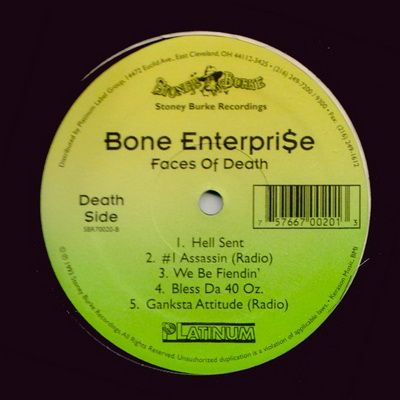 Bone Thugs N Harmony 1993 Faces of Death as B.O.N.E. Enterprise Vinyl