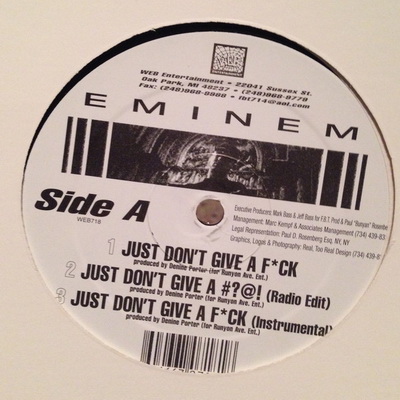 Eminem 1997 Just Dont Give A Fck Vinyl 24 96