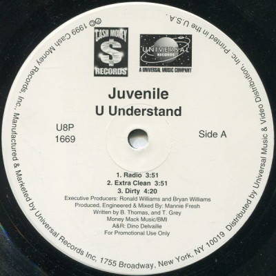 Juvenile 1999 U Understand VLS Vinyl FLAC 24 96