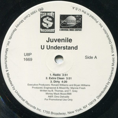 Juvenile - U Understand (VLS) (1999) [Vinyl] [FLAC] [24-96]