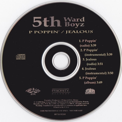 5th Ward Boyz 1999 P Poppin bw Jealous CDS Promo FLAC