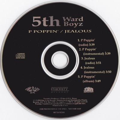 5th Ward Boyz - P Poppin' bw Jealous (CDS) (Promo) (1999) [FLAC]