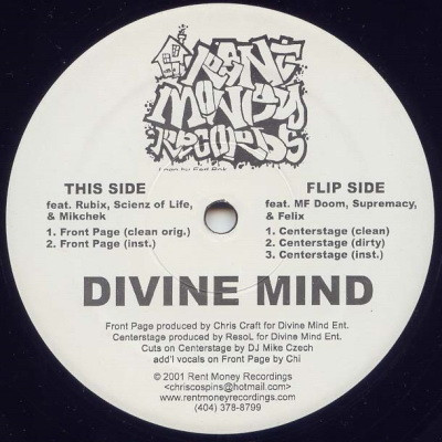 Divine Mind 2001 Front Page Center Stage VLS FLAC 24 96