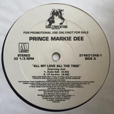 Prince Markie Dee Featuring Joe 1995 All My Love All The Time VLS FLAC 24 96