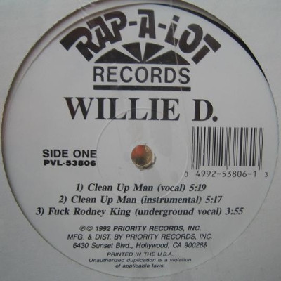 Willie D 1992 Clean Up Man VLS FLAC 24 96