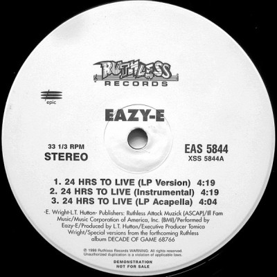 Eazy E 1998 24 Hours to Live Vinyl FLAC 24 48