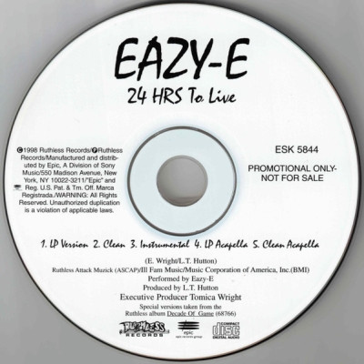 Eazy-E - 24 Hrs To Live (CDS, Promo) (1998) [FLAC]