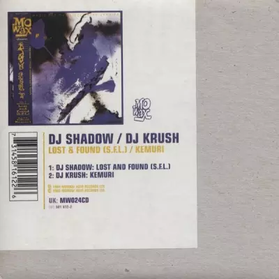 Dj Shadow Dj Krush Lost Found S.F.L. Kemuri CDS 1994 FLAC MW024CD