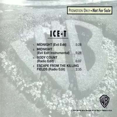 Ice T 1991 Midnight bw Body Count bw Escape From The Killing Fields Promo CDS FLAC