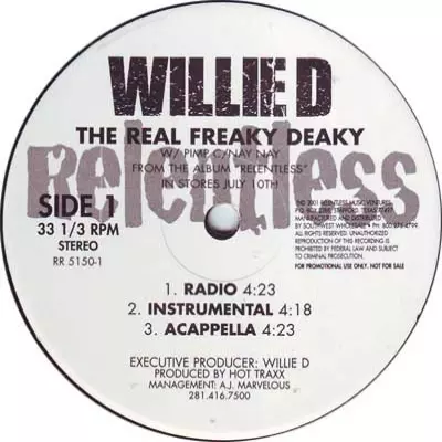 Willie D 2001 The Real Freaky Deaky Promo Vinyl FLAC 24 96