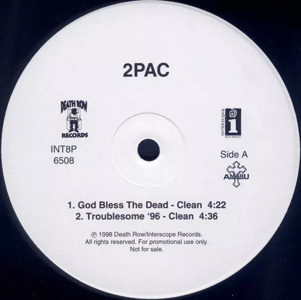 2Pac 1998 God Bless The Dead bw Troublesome 96 VLS FLAC 24 192